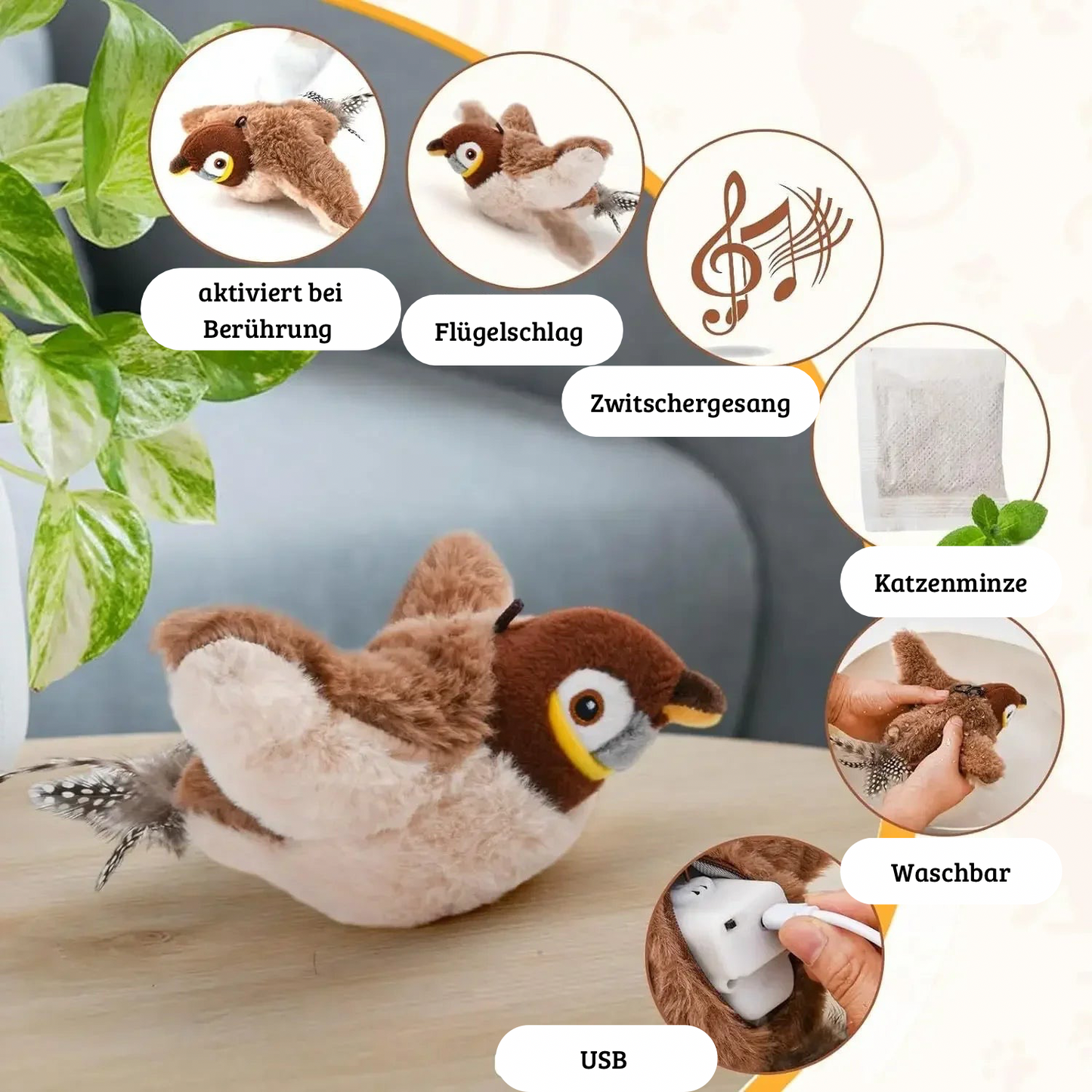Zwitschernder Vogel
