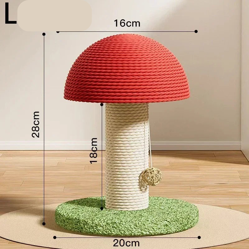 Süßes Katzenkratzbrett im Pilz-Design