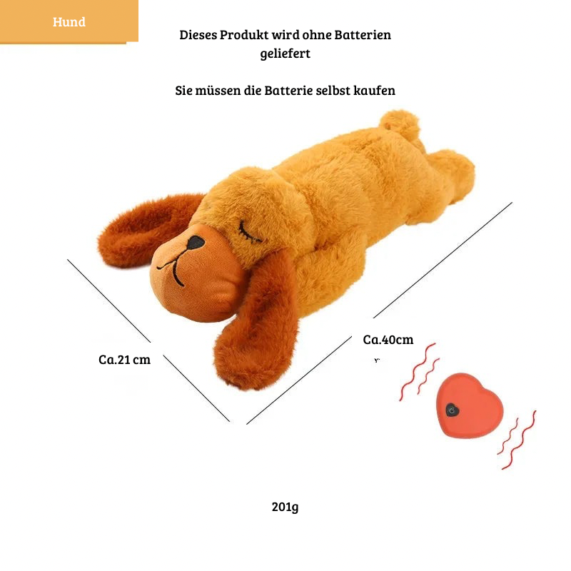Beruhigendes Plüsch-Hundespielzeug mit Herzschlag