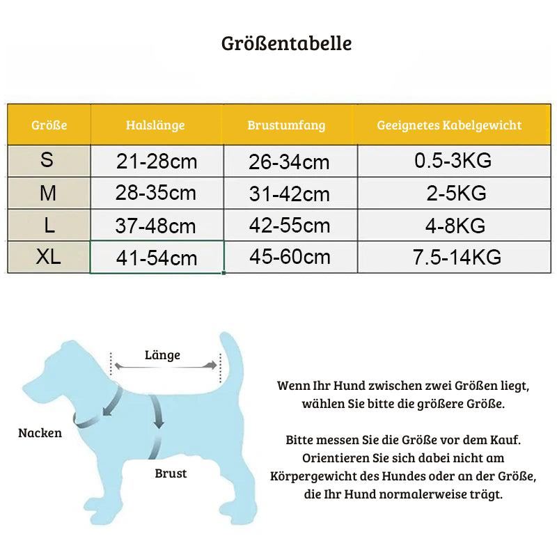 Verstellbares Geschirr mit Leine
