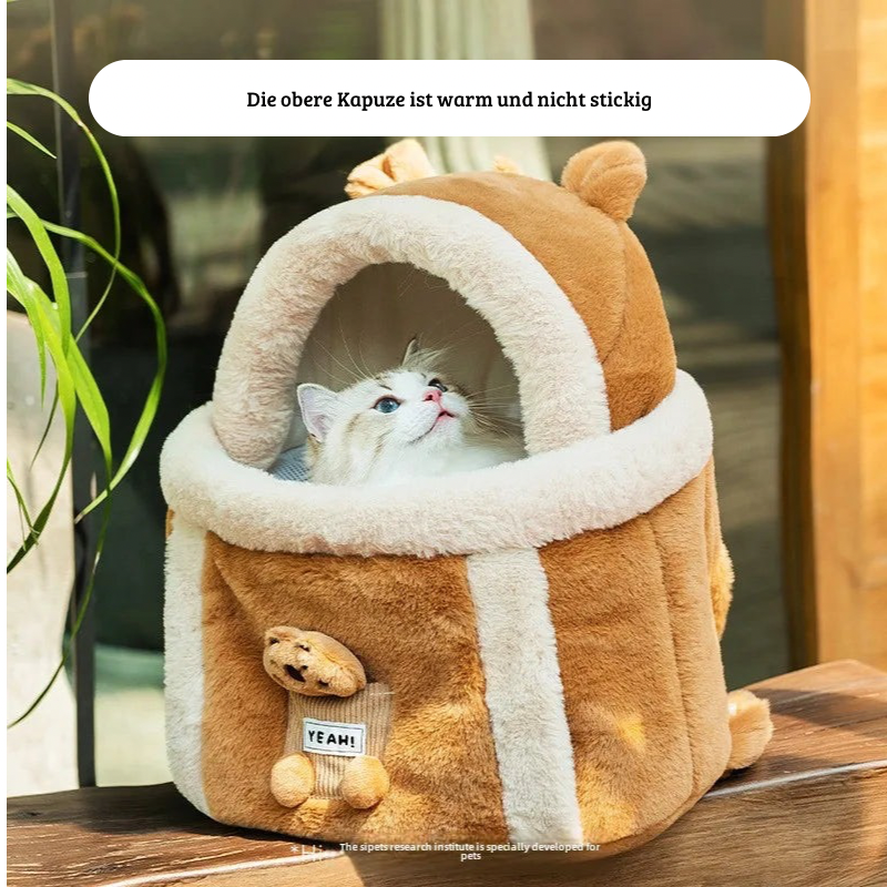 Kuschelige Tragetasche für Katzen & kleine Hunde