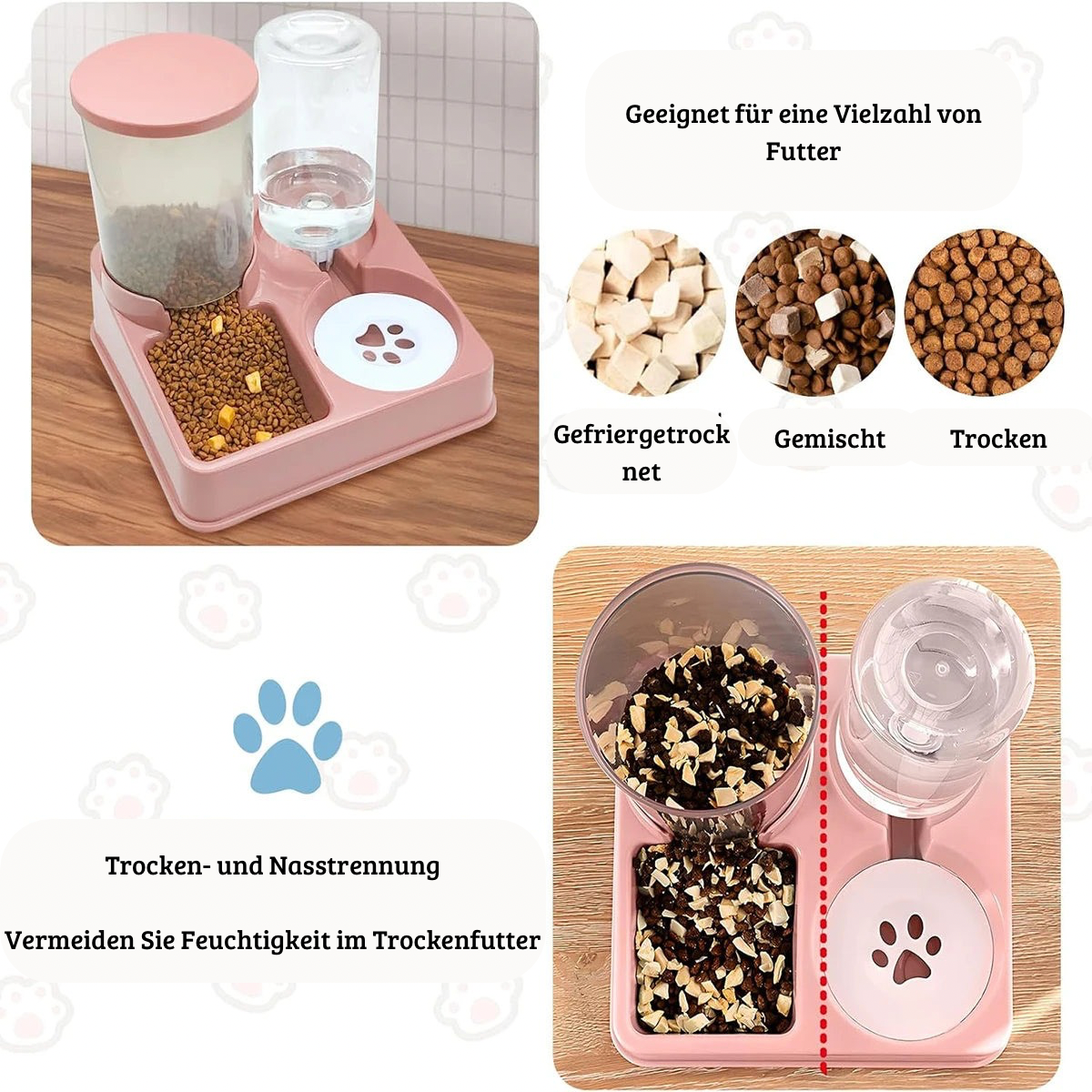 2-in-1 Automatischer Futter- & Wasserspender