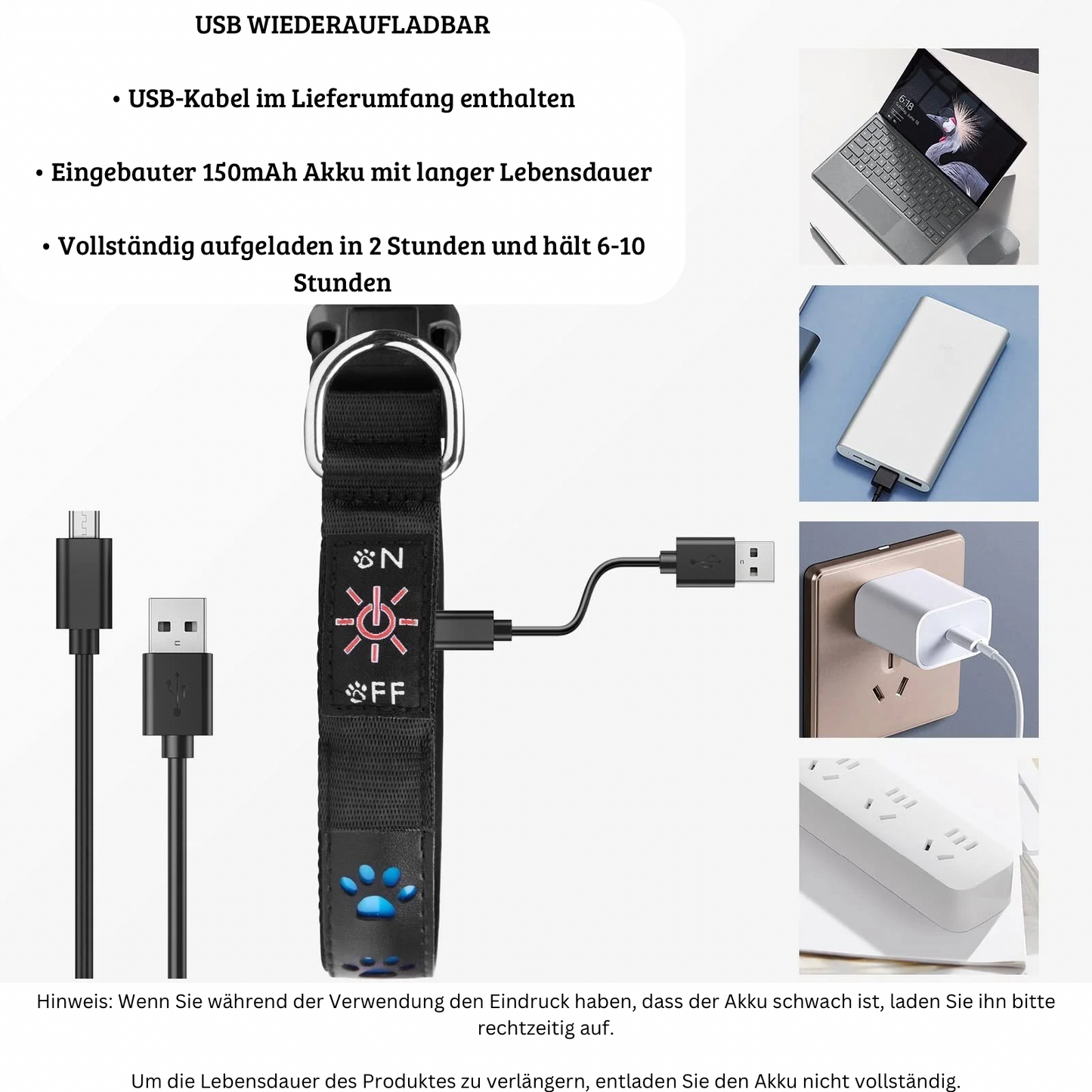 Leuchtendes LED-Halsband
