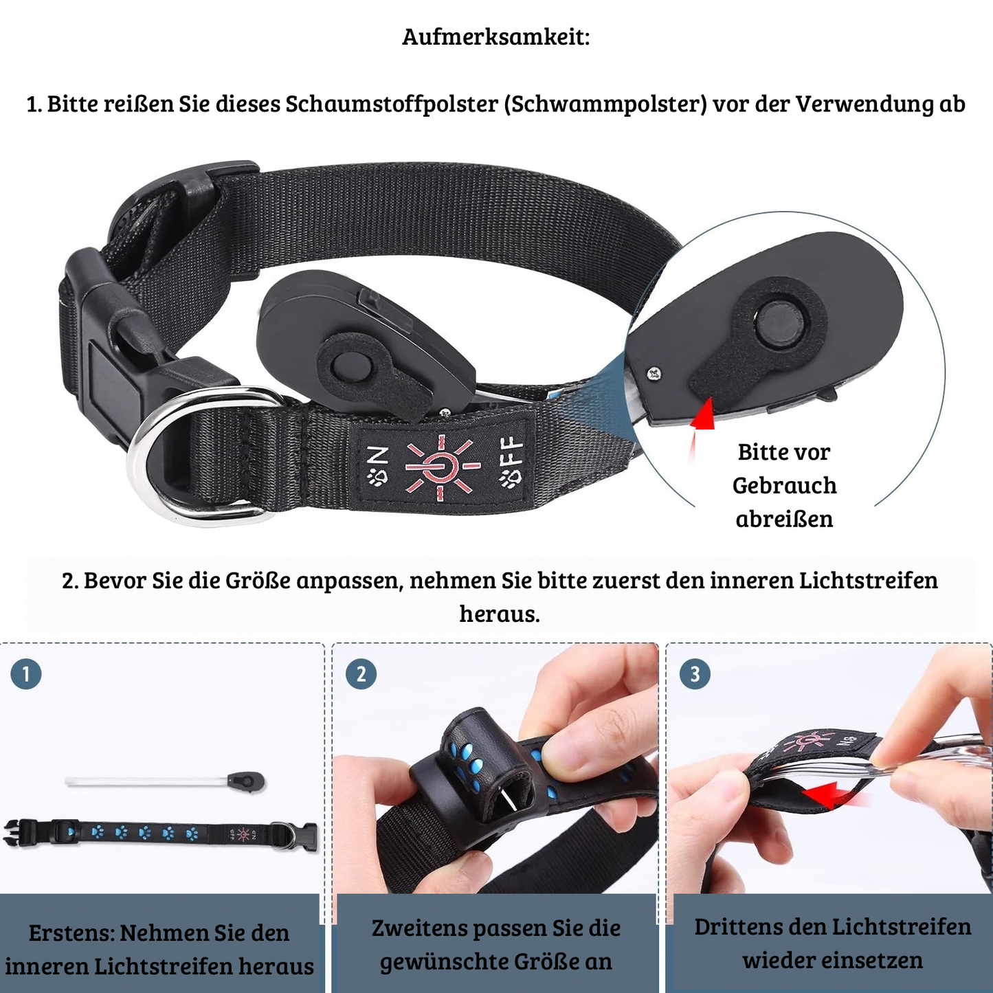 Leuchtendes LED-Halsband