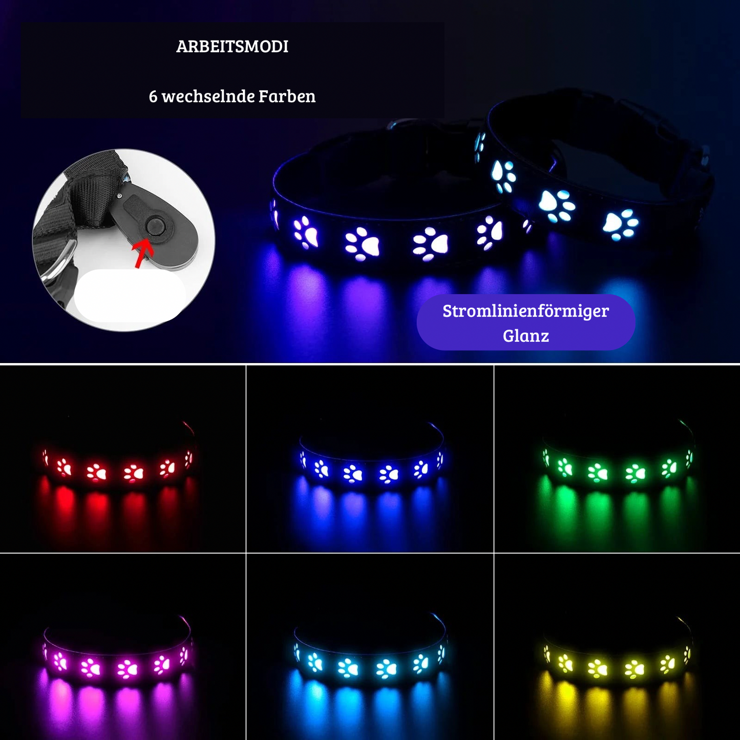 Leuchtendes LED-Halsband