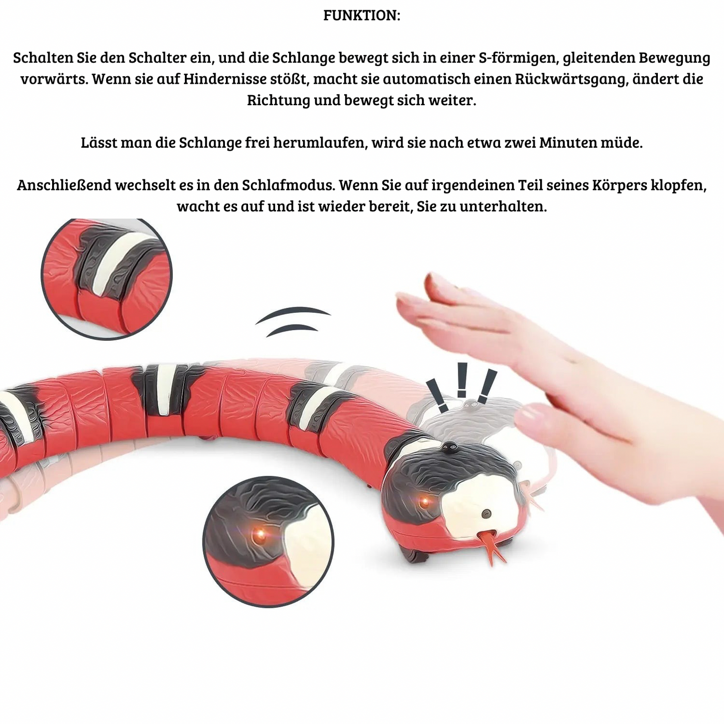 Interaktives Schlangen-Katzenspielzeug