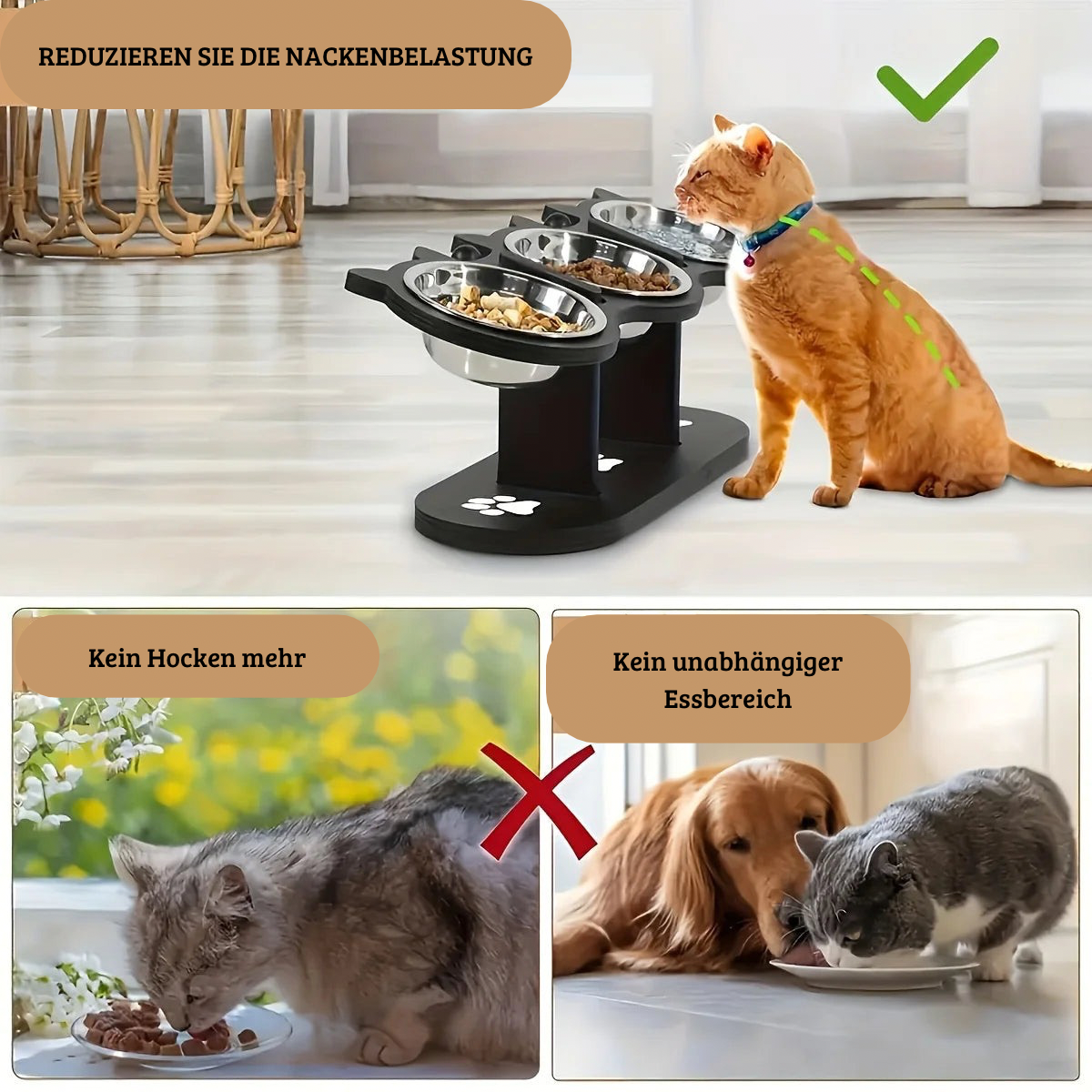 Verstellbarer Futternapf