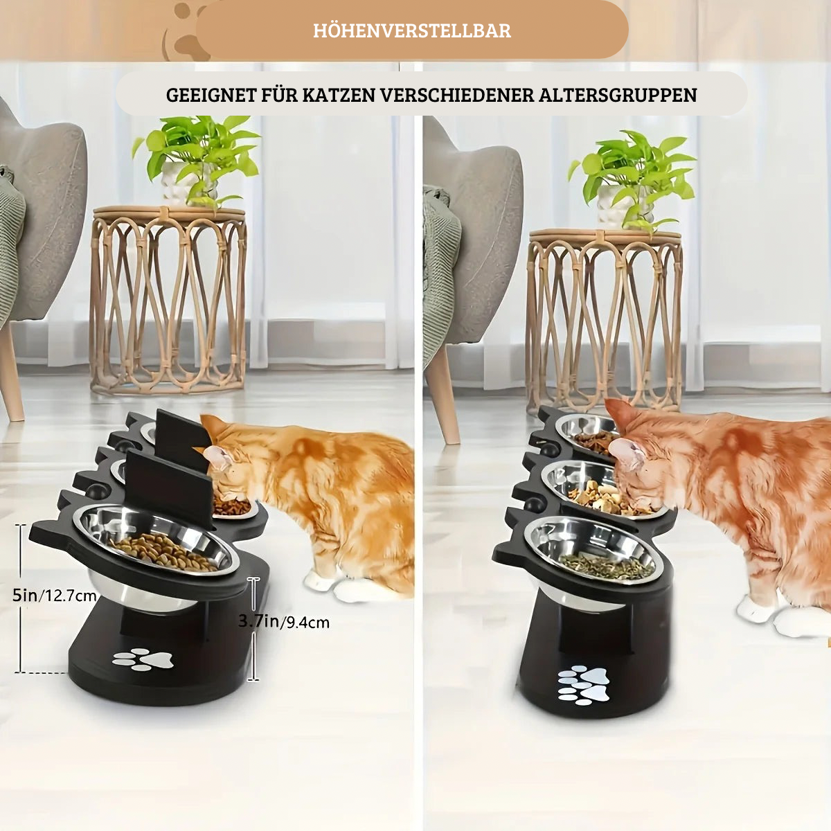 Verstellbarer Futternapf