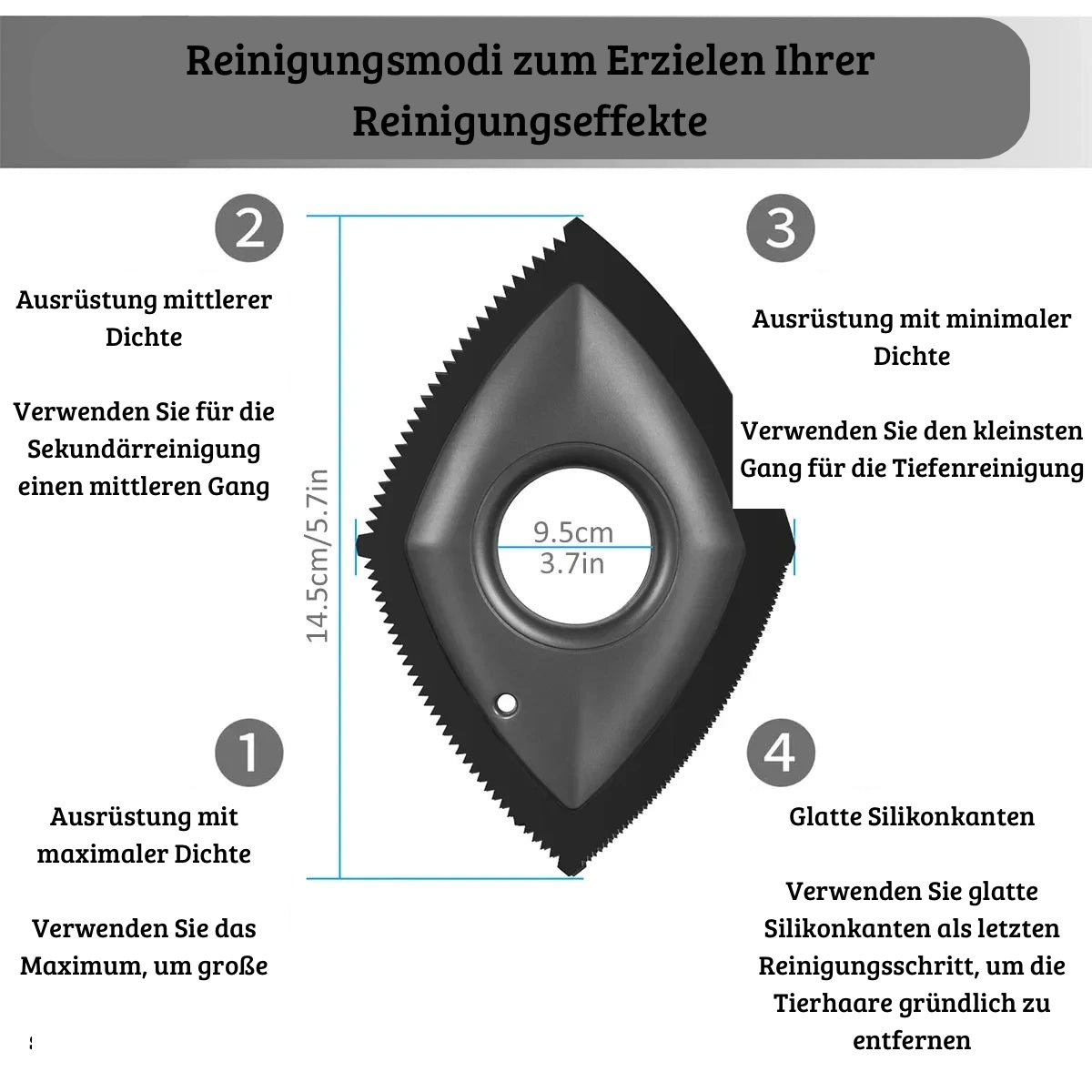 4-in-1 Haustierhaar-Entferner