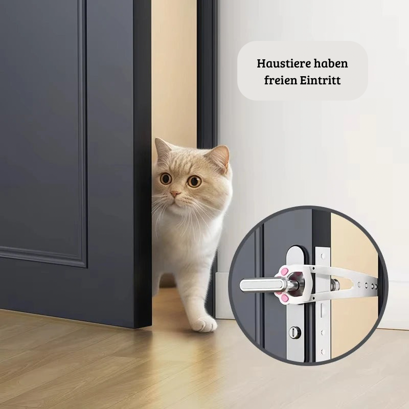 Verstellbarer Türhalter für Katzen