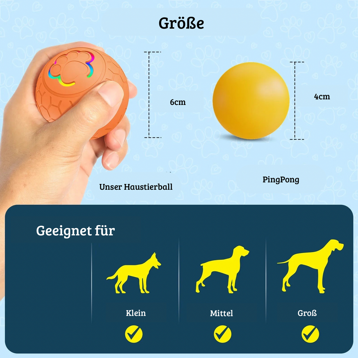Interaktiver, elektronischer Spielball