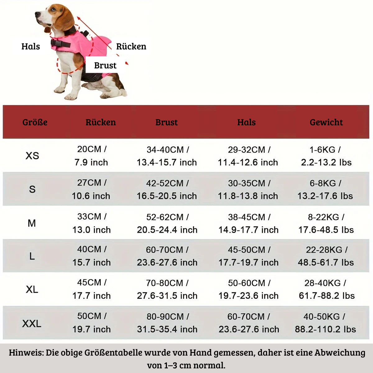 Hai-Hundeschwimmweste