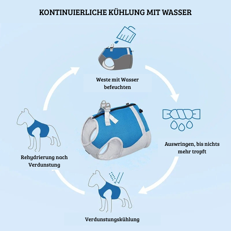 Verstellbare Hundekühlweste