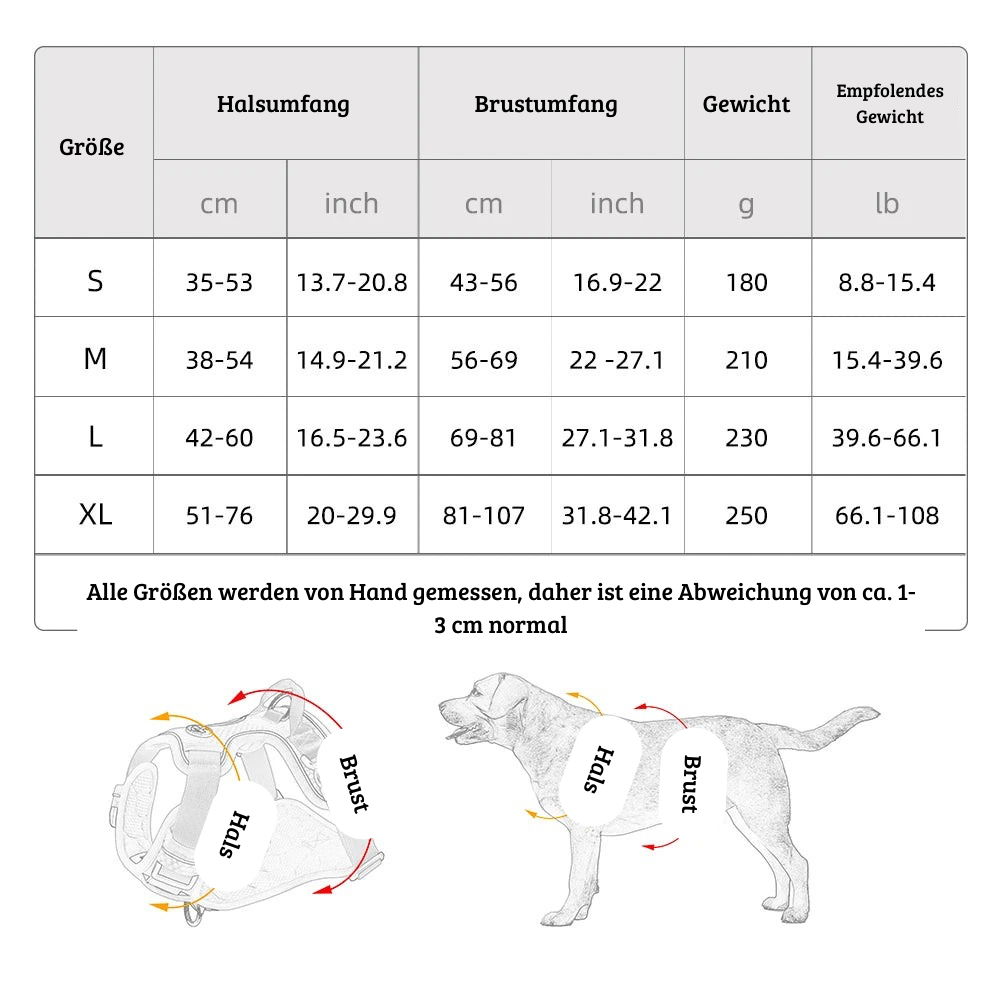Verstellbares, reflektierendes Hundegeschirr