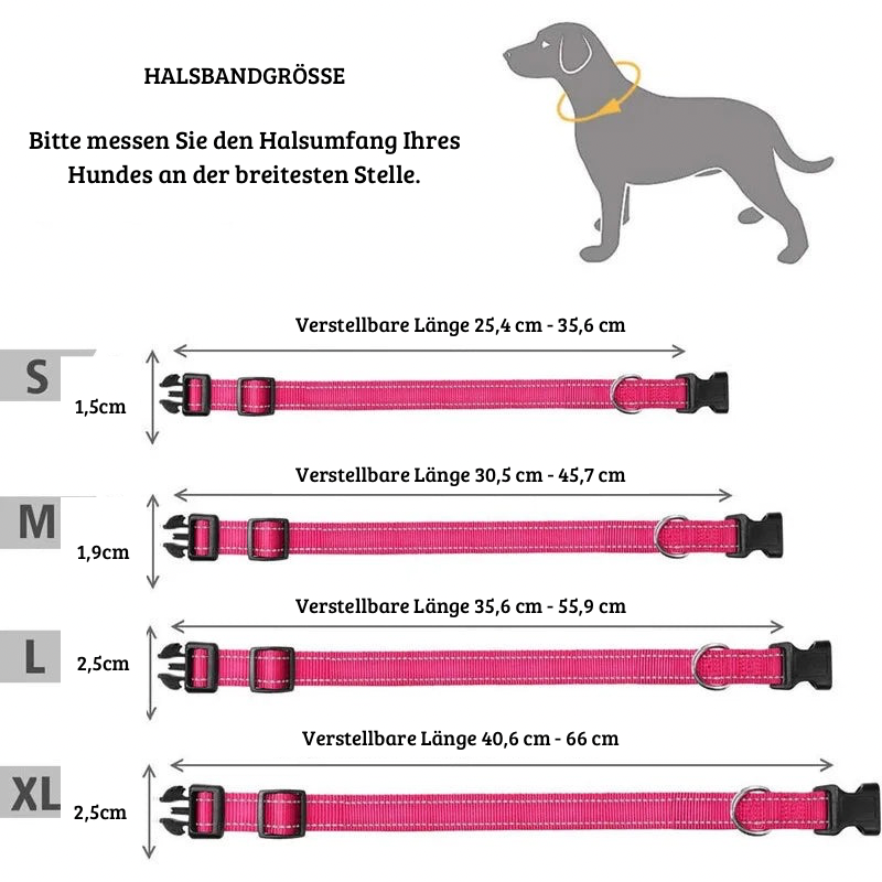 Reflektierendes, verstellbares Hundehalsband