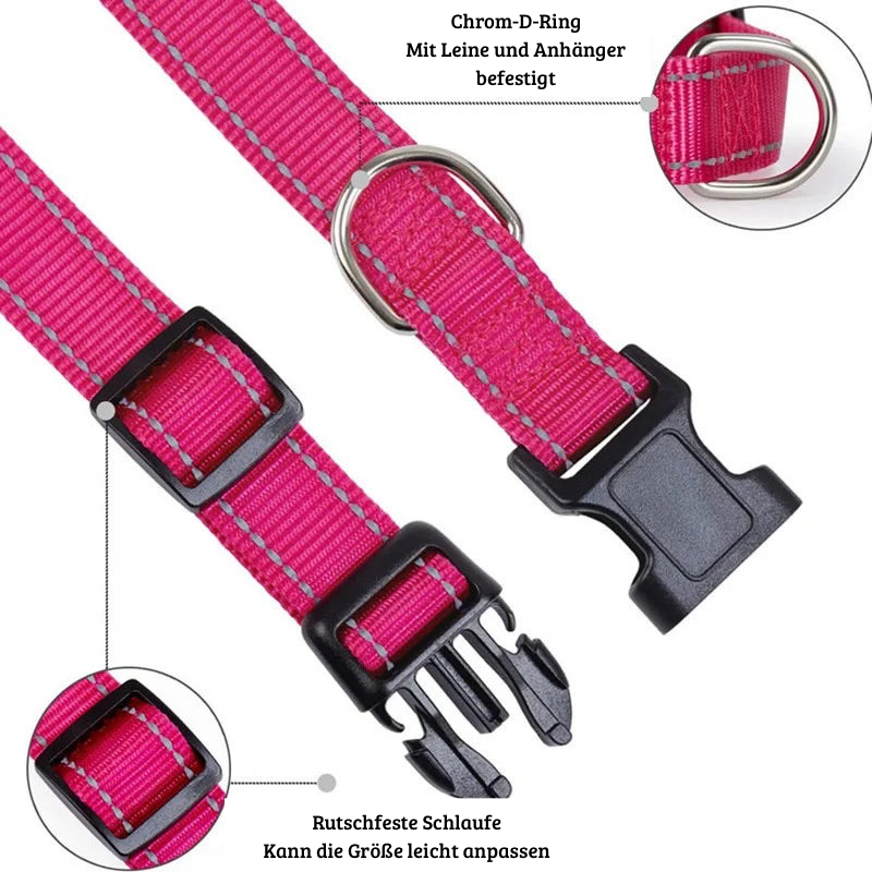 Reflektierendes, verstellbares Hundehalsband