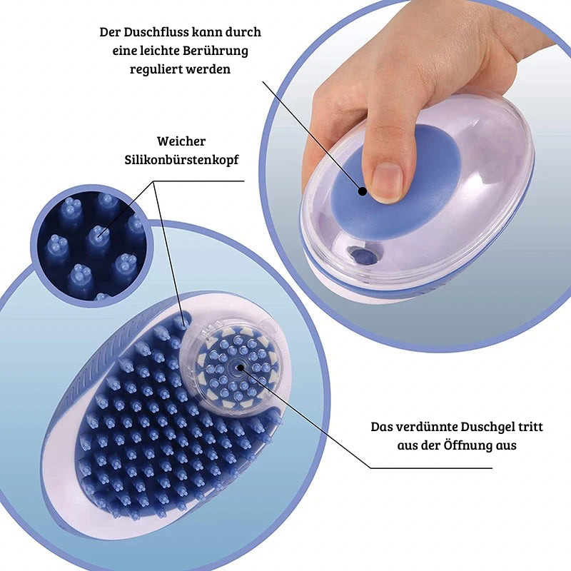 2-in-1 Silikon-Badebürste