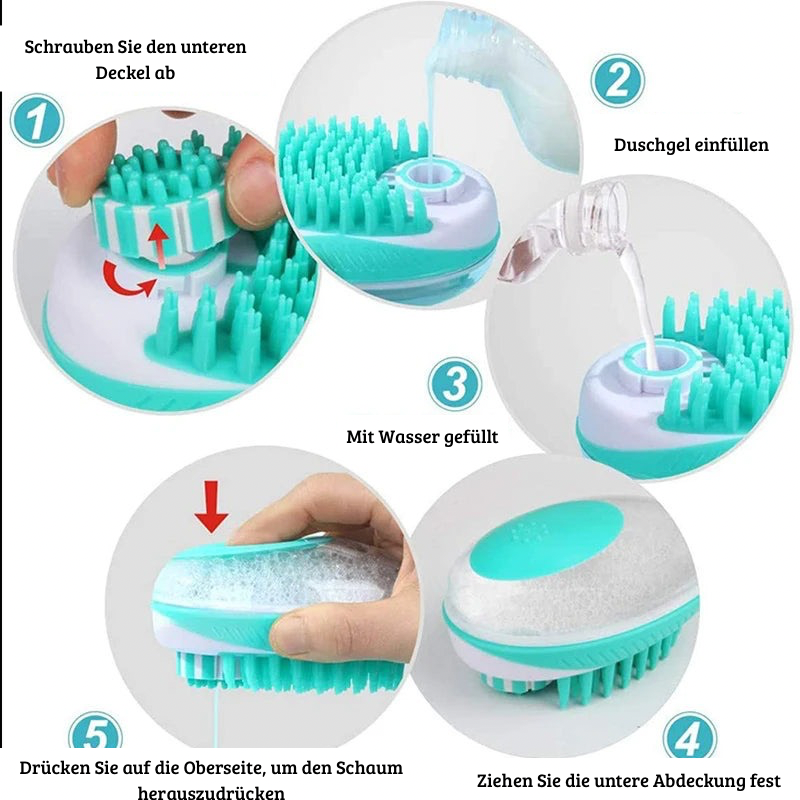 2-in-1 Silikon-Badebürste