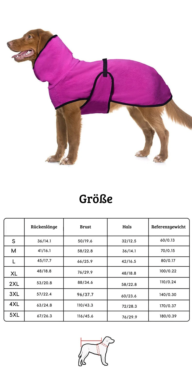 Winterjacke für große Hunde