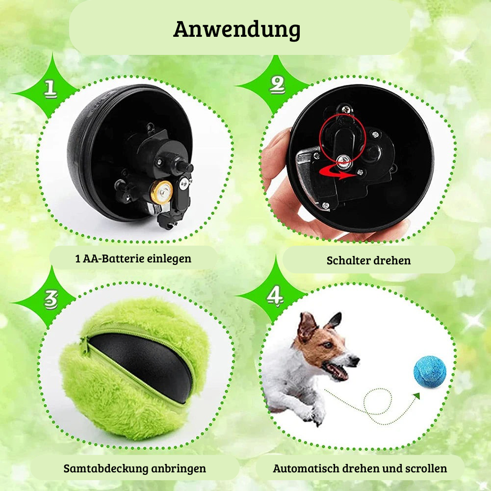 Elektrischer Spielball mit Plüschbezug