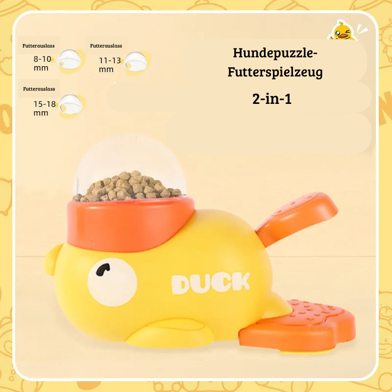 Interaktiver Futterspender mit Enten-Design für Hunde