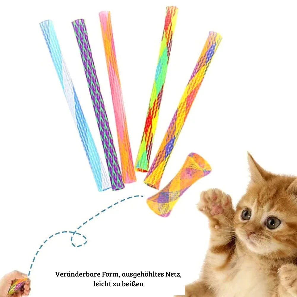 10er-Set bunte Katzenspiel-Federn