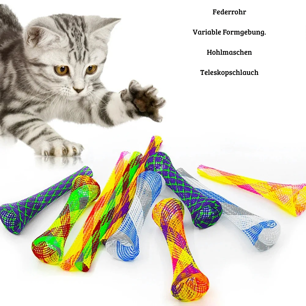 10er-Set bunte Katzenspiel-Federn