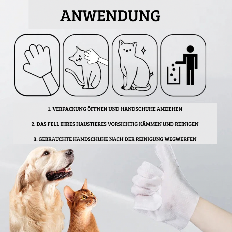 Einweg-Reinigungshandschuhe für Haustiere