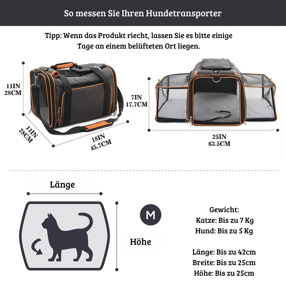 Erweiterbare Transporttasche