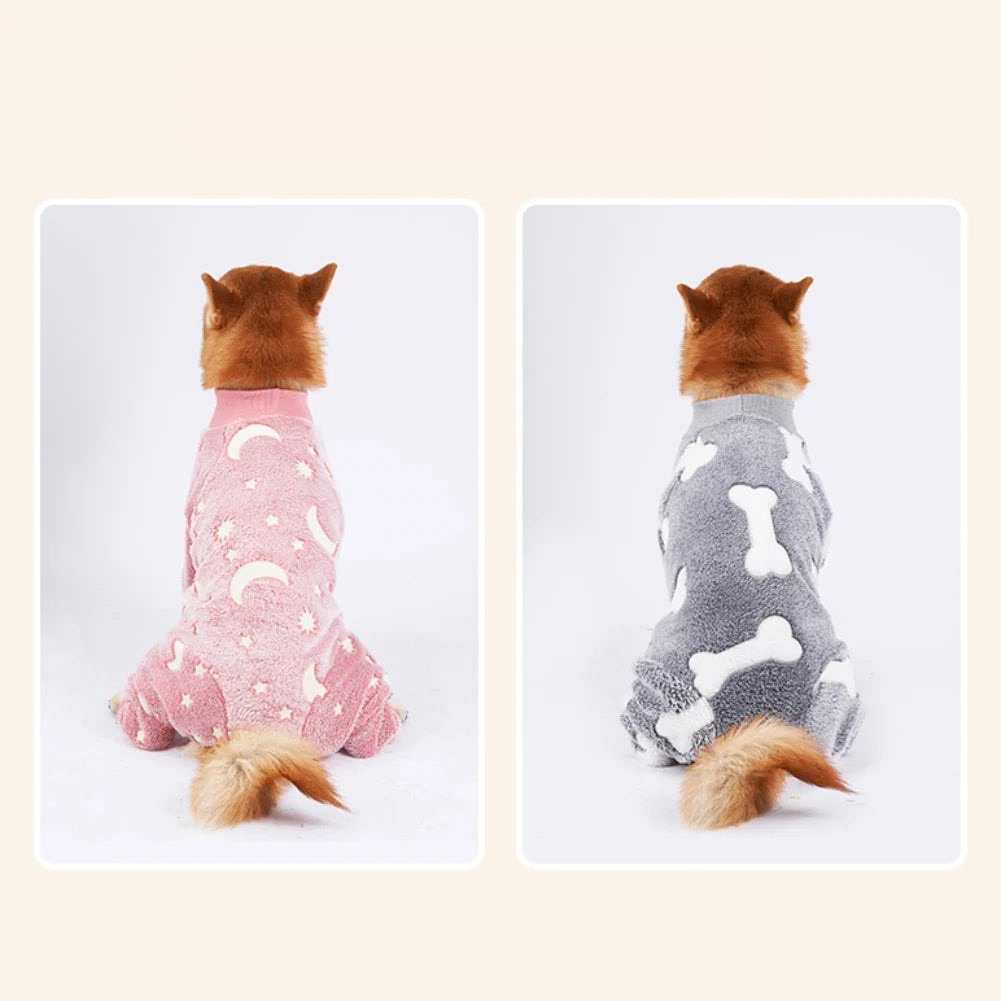 Flanell Hundepyjama für Winter