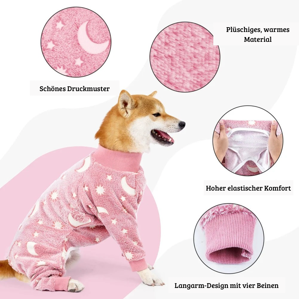 Flanell Hundepyjama für Winter