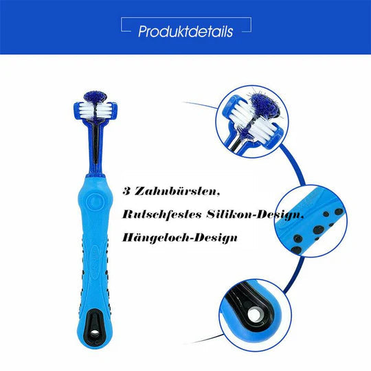 ZahnpflegePro – 3-Kopf-Hundezahnbürste für gesunde Zähne