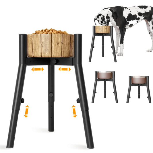 Höhenverstellbarer Hundenapf-Ständer aus Metall (ohne Napf)