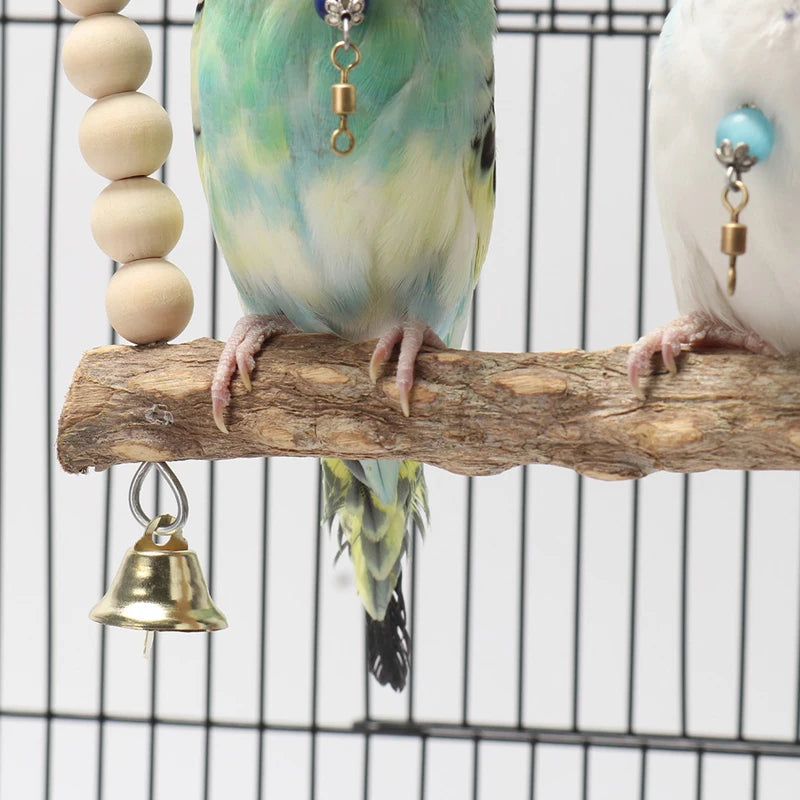 Holz-Vogelschaukel mit Glocke