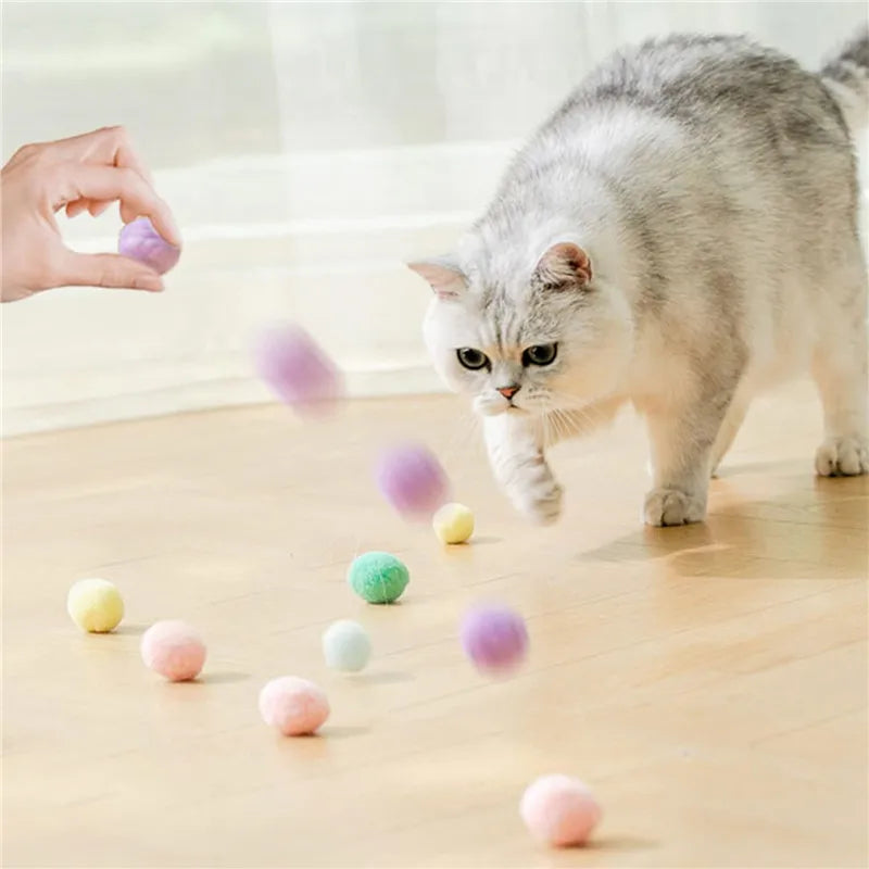 Bunte Plüschbälle