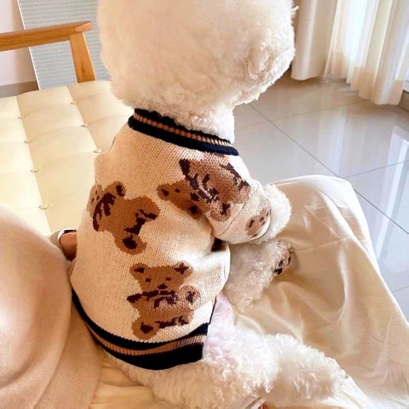 Gestreifter Cardigan für Hunde & Katzen