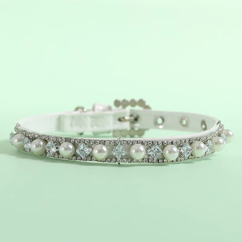 Perlenhalsband mit Strass