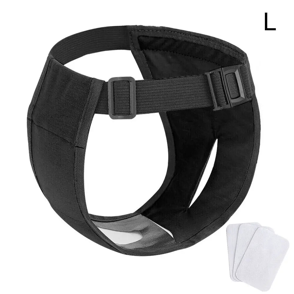 Verstellbare Hundewindel für Hündinnen mit 3 Einlagen