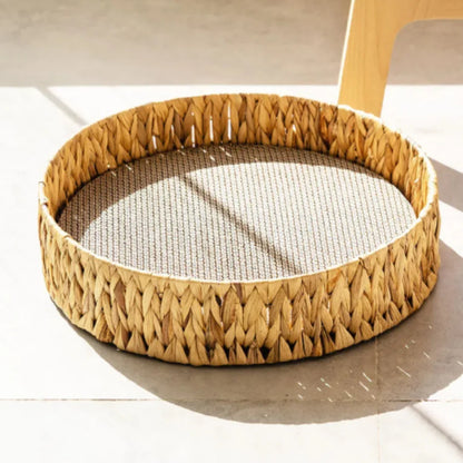 WeidenTraum – Weidenkorb Katzenbett mit natürlicher Schlafmatte