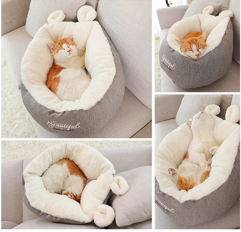 KuschelOhren – Katzenbett mit Ohr-Design für Katze & kleiner Hund