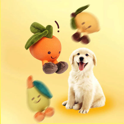 FruchtFun – Quietschendes Hundespielzeug im Obst-Look