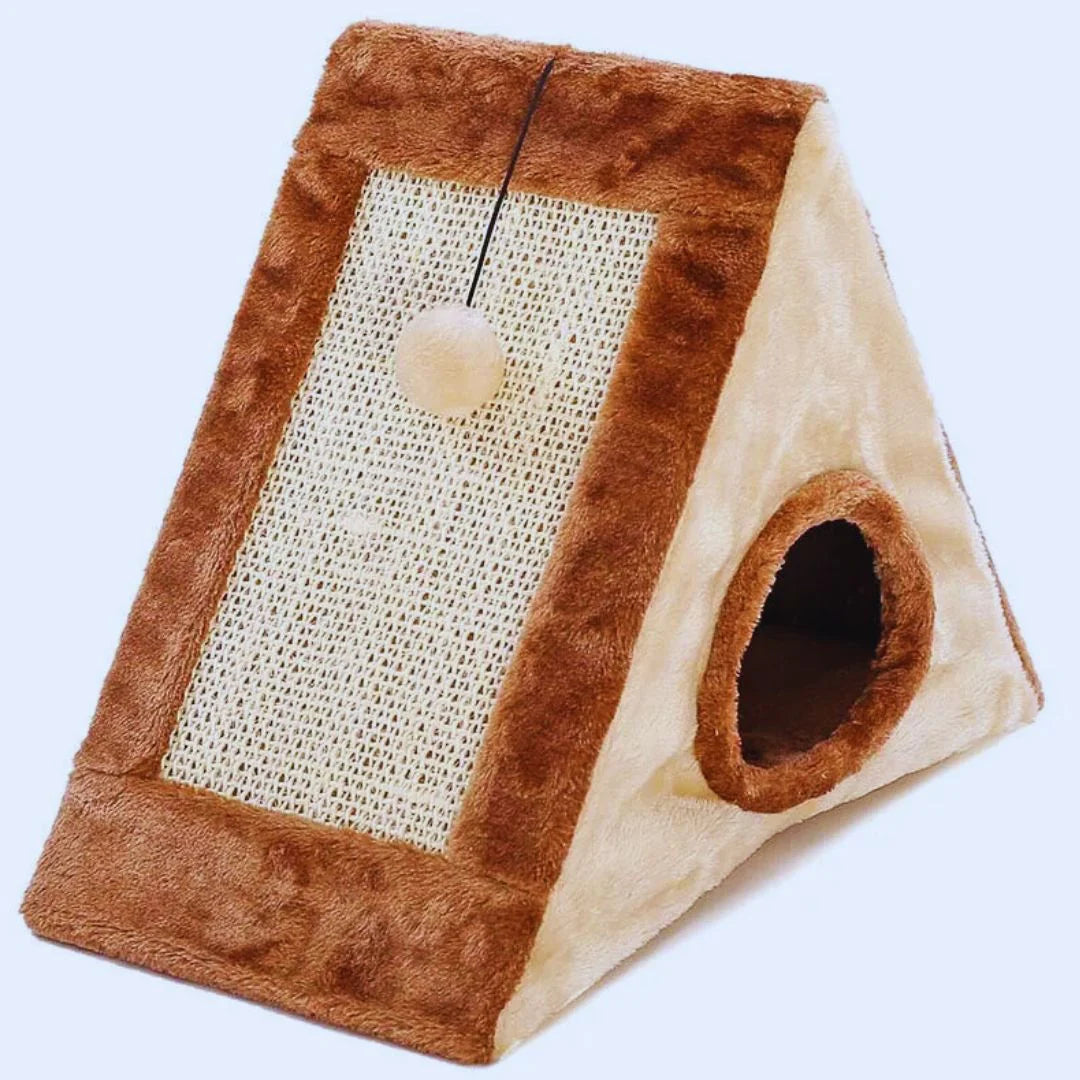 KuschelTipi – Katzenhaus Zelt mit Kratzfläche & Spielball