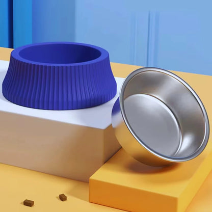 FressFest – Edelstahl-Napf mit rutschfester Silikonbasis