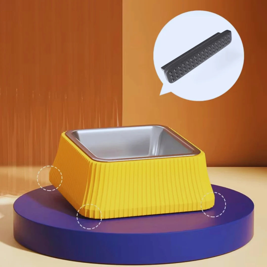 FressFest – Edelstahl-Napf mit rutschfester Silikonbasis