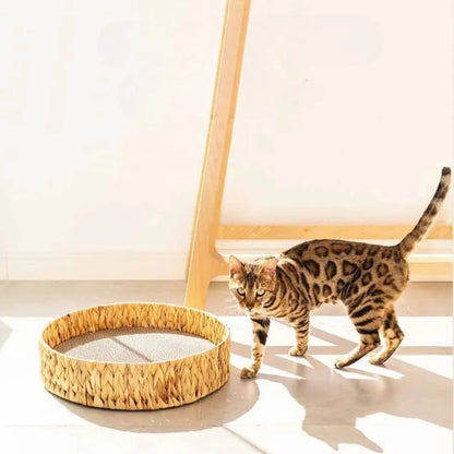 WeidenTraum – Weidenkorb Katzenbett mit natürlicher Schlafmatte