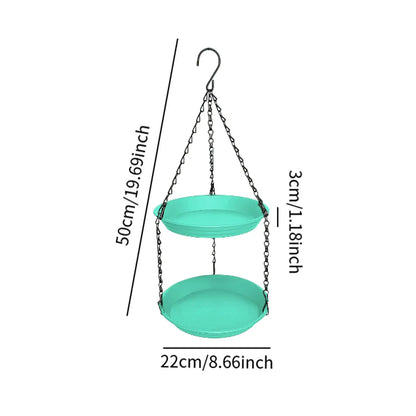 Großer Hängender Vogelfutterspender mit Doppelschale