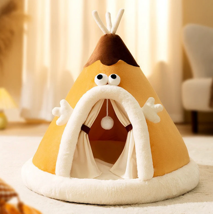 Katzenzelt im Tipi-Design