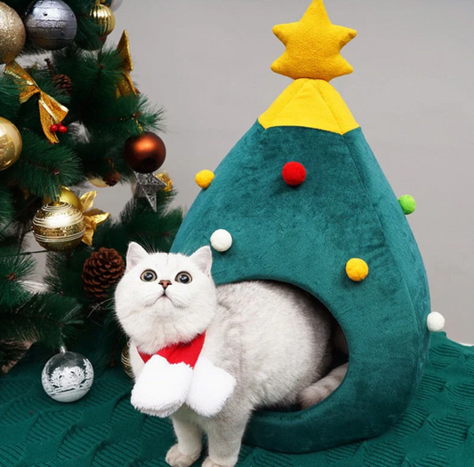Fellbaum – Weihnachtsbaum-Katzenbett