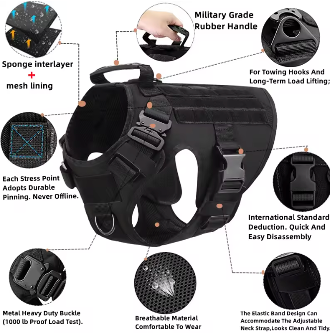BattleBuddy K9 Tactical Vest & Leash Set