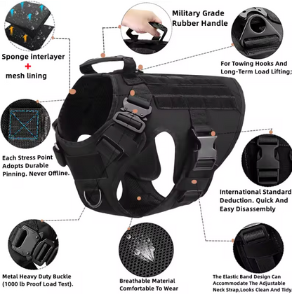 BattleBuddy K9 Tactical Vest & Leash Set